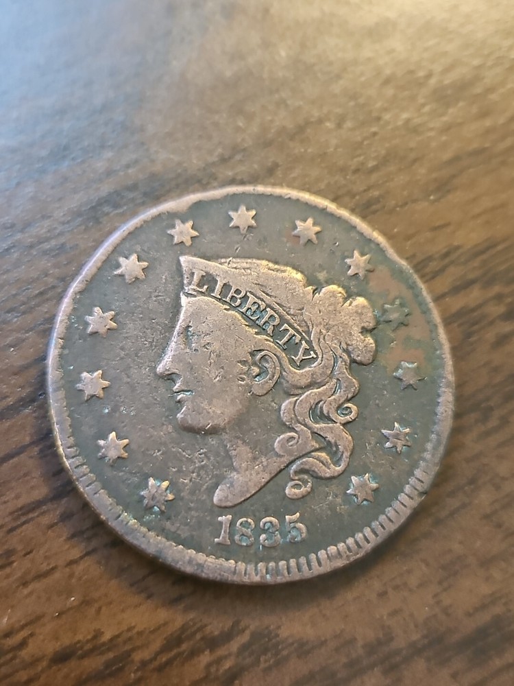1835 Matron Coronet Head Large Cent