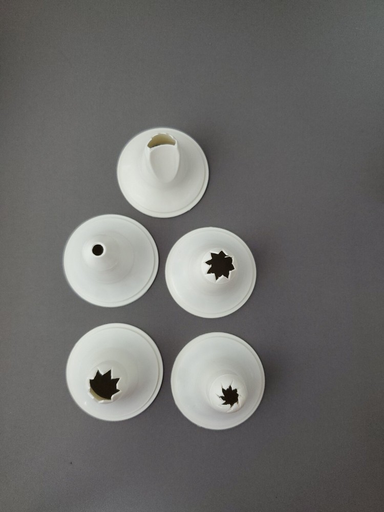 Cookie Press Set 6pc Set White Plastic