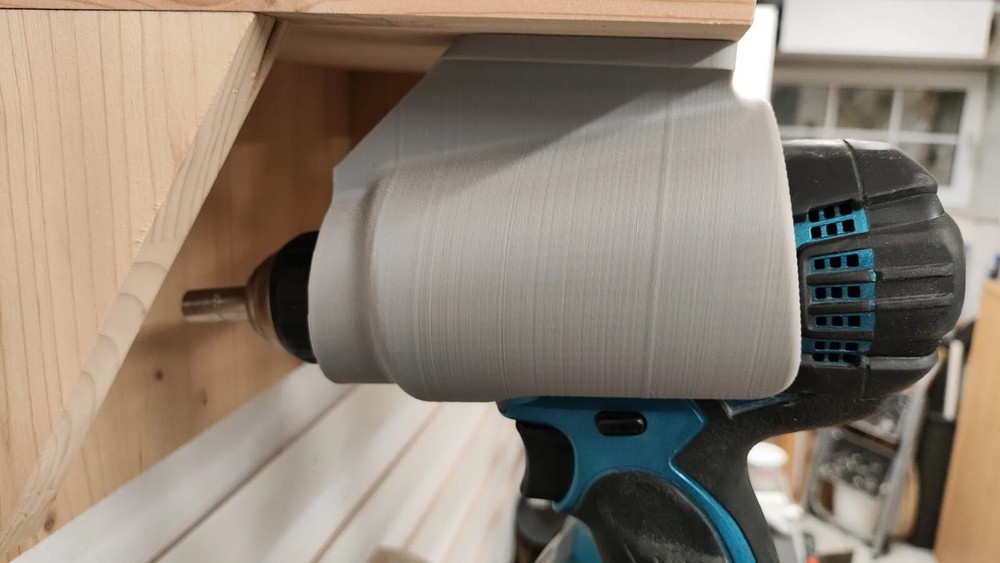 Under Shelf Drill Holder (White or Black)