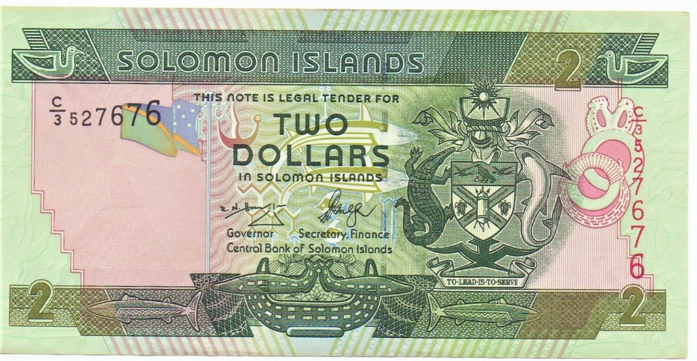 Solomon Islands No Date Banknote 2 Dollars As Pictured UNC