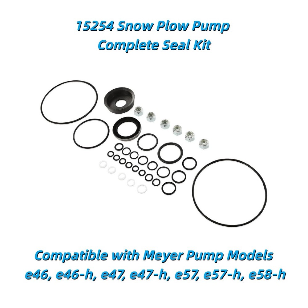 15254 Snow Plow Pump Complete Seal Kit Fits Meyer Pump Models E46,E47,E57,E58-H