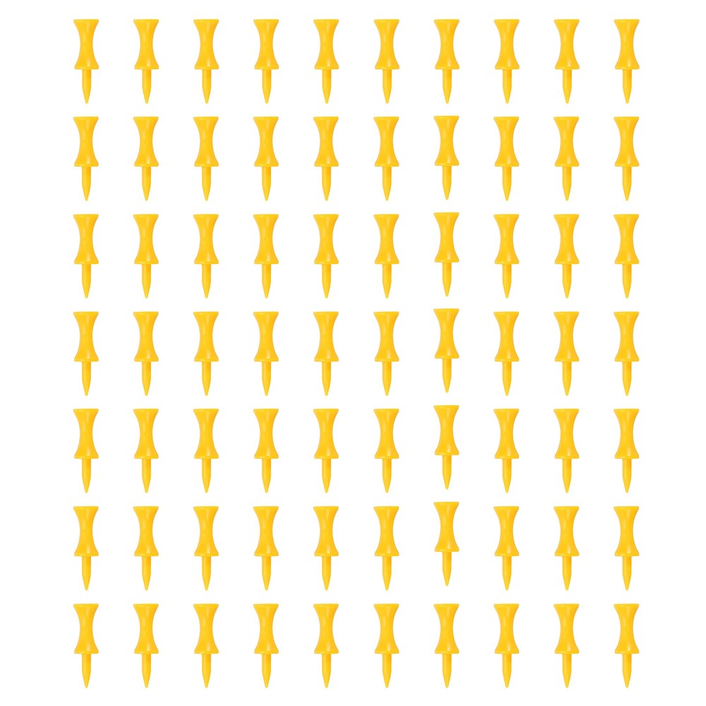 Plastic Step Down Golf Tees, 1.4 Inch Golf Tees Bulk, 100 Pack & Yellow
