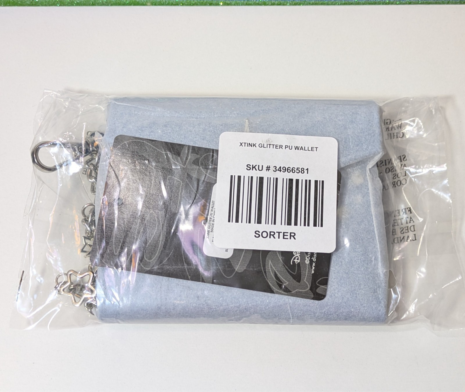 Disney Tinker Bell Starry Rhinestone Wallet iridescent blue Box Lunch Exclusive