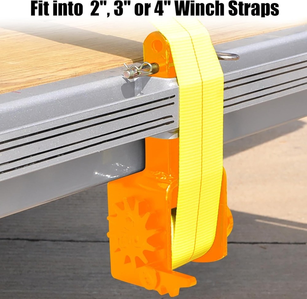 2PCS Trailer Stake Pocket Winch D Ring Flatbed Trailer Tensioner Fixing Brackets
