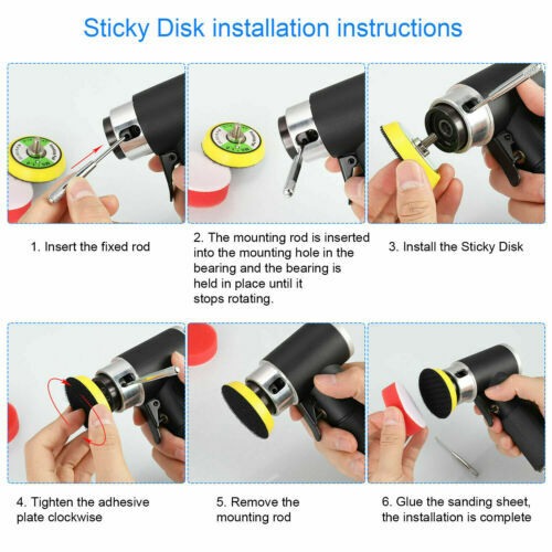 2" 3" Air Orbital Sander MIni Pneumatic Polisher Buffer Machine For Auto Work