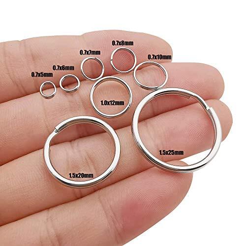 500pcs Stainless Steel Split Rings Double Loop Jump Rings Mini Connector Key