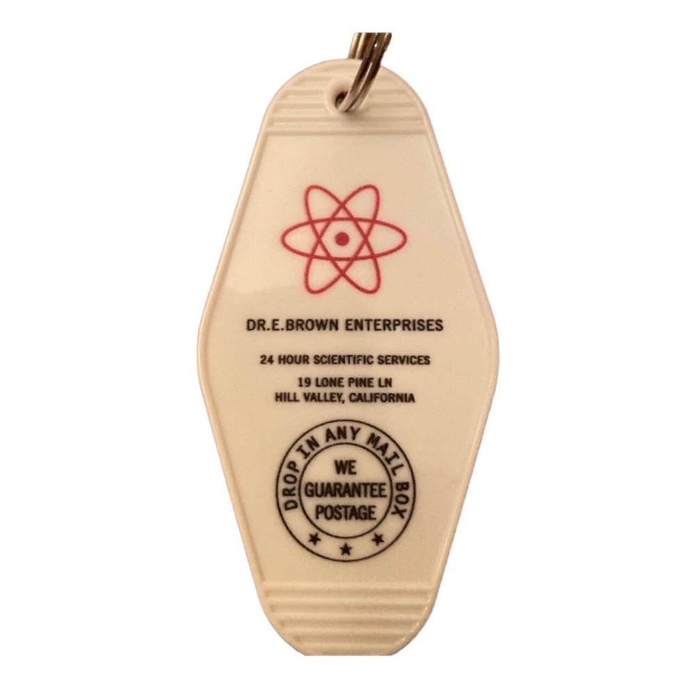 Dr. E Brown Enterprises back to the future inspired keytag