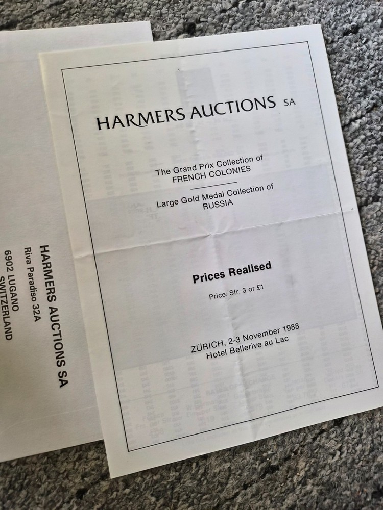 4 Guido Craveri Harmers Stamp Auction catalogues: Liphschutz part I & II