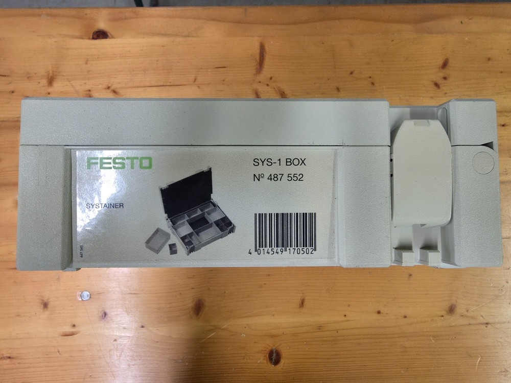 FESTOOL Systainer Box 487552 with 13 multicolored inserts, original, never used