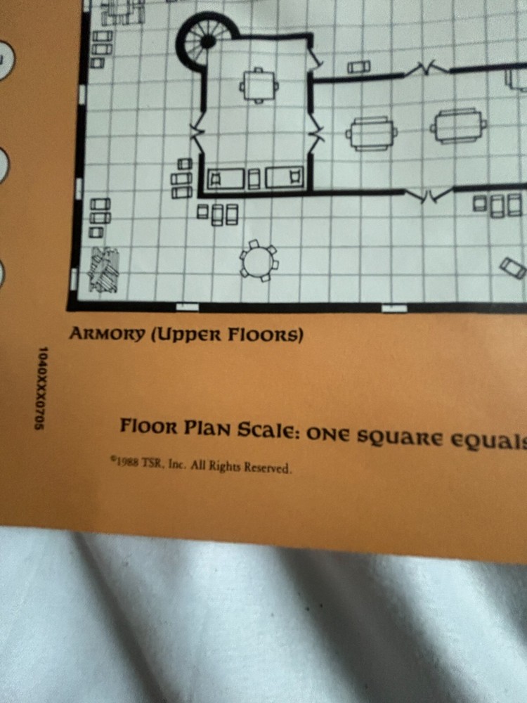 1988 TSR Game Map - Vintage