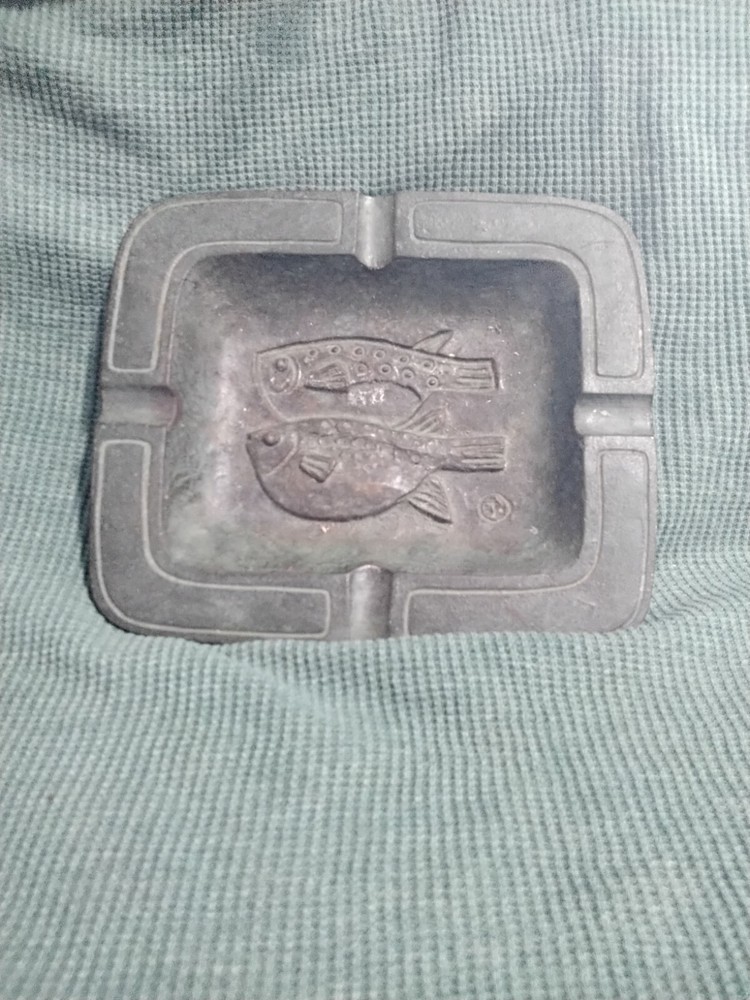 Antique Steel Ashtray