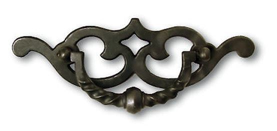 AS-IS 3-1/2" Large Old World Bail Pull Dark Antique Brass
