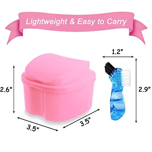 Denture Brush Retainer Case, Denture Case,Denture Cups Bath,Dentures Container