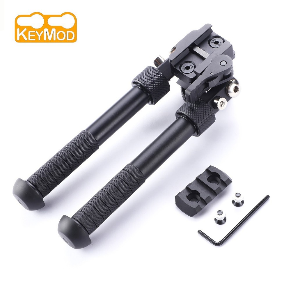 4.75- 9" Foldable Adjustable Bipod Combination for Keymod Picatinny System