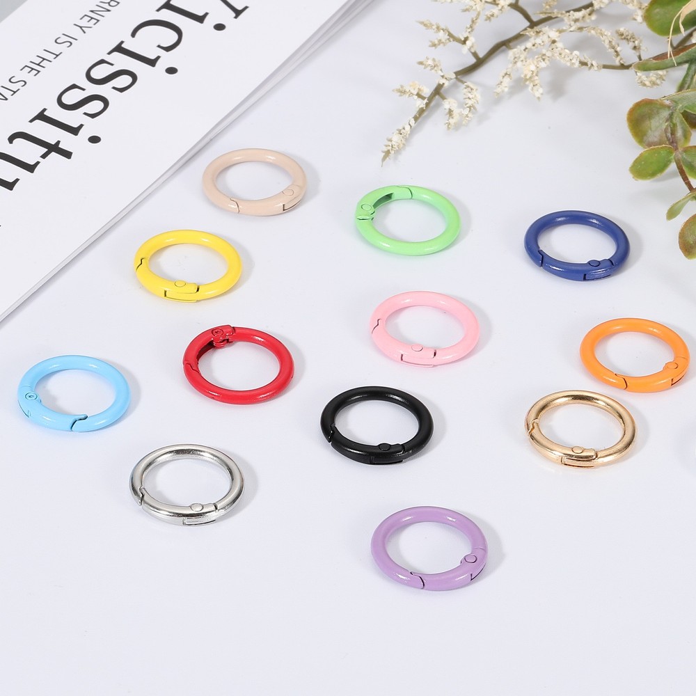 1Set Round Spring O Rings, Trigger Spring Snap Clip, Blue and 3 Colors