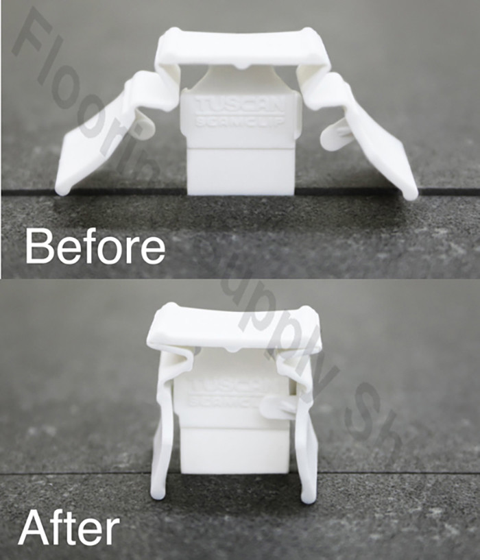 Tuscan White SeamClip Leveling System Lippag free System
