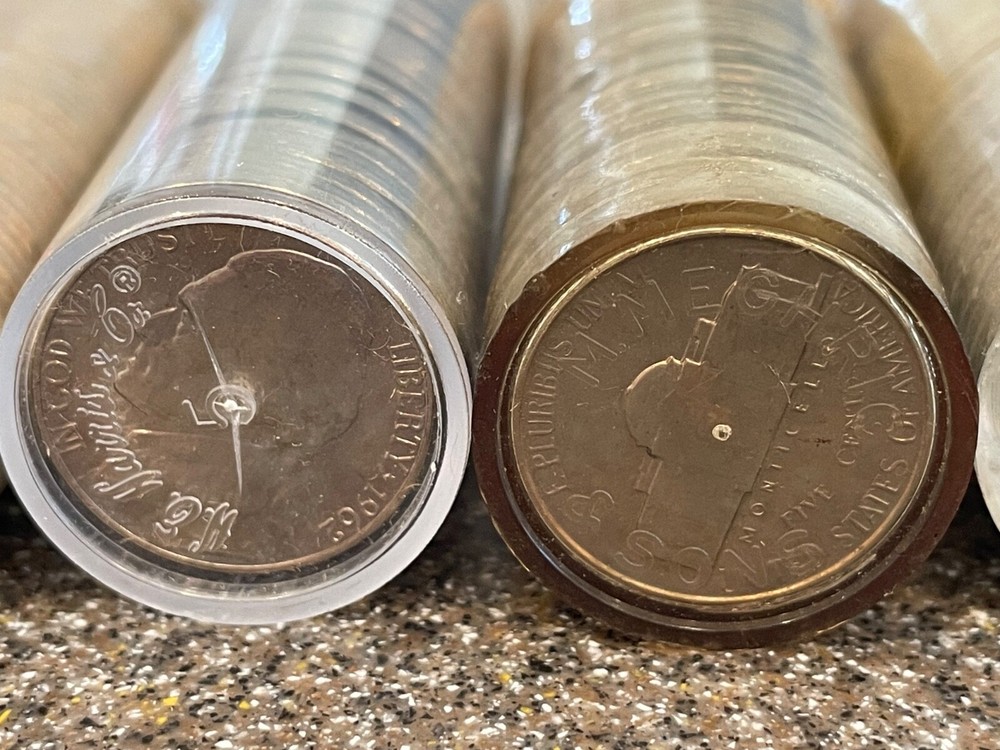 9- Original Gem BU Penny Nickel Rolls