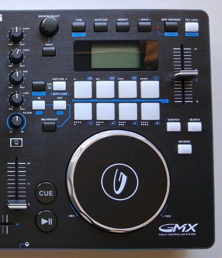 Gemini GMX 2-Channel DJ Controller Virtual DJ Filter Loop RGB Buttons
