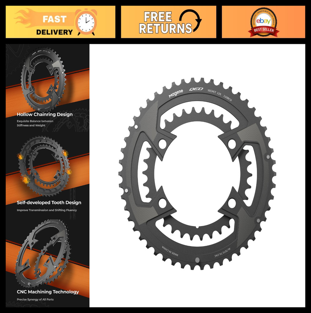 Lightweight Split Chainring for PES-P505/P515 Power Meter - High Performance Cyc