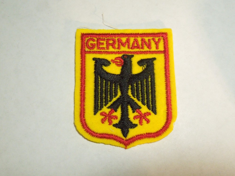 Germany Black Eagle Coat of Arms Emblem Shield Shape Patch
