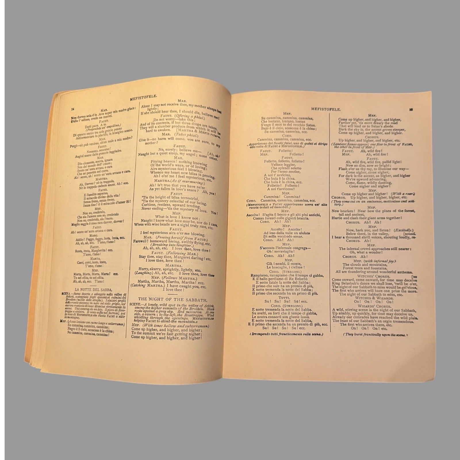 Boston Opera Advertising Playbill Program Libretto of Mefistofele by Boito