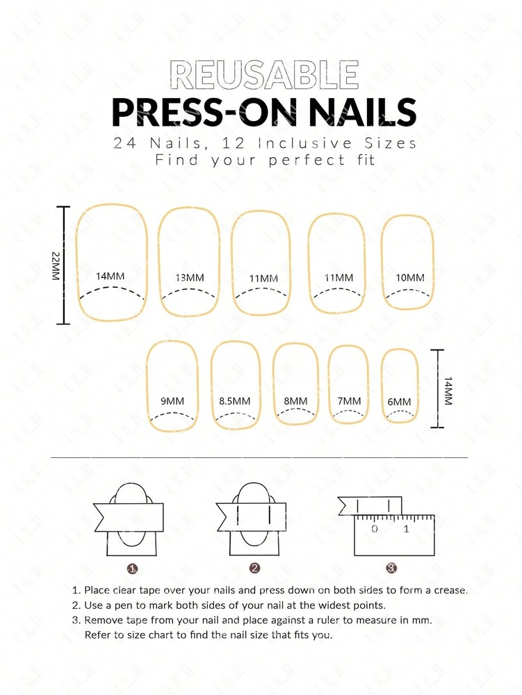 24pcs Short Ballet Gradient Pattern & Simple French Style Glitter Press On Nails
