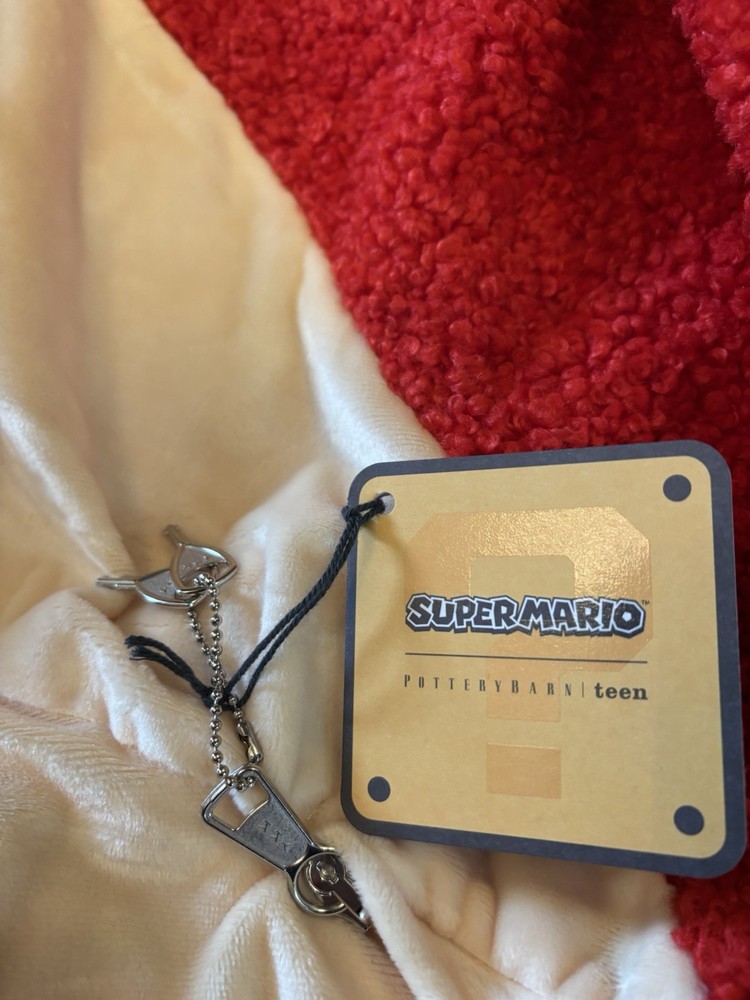 Pottery Barn Large Super Mario™ Super Mushroom Bean Bag Chair Slipcover NWT