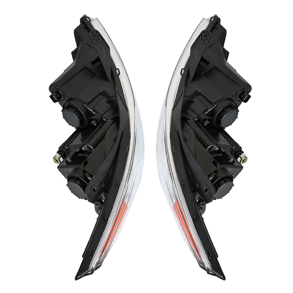 Pair Chrome Left+Right For 2011-2014 Hyundai Sonata LED Clear Headlights Lamps