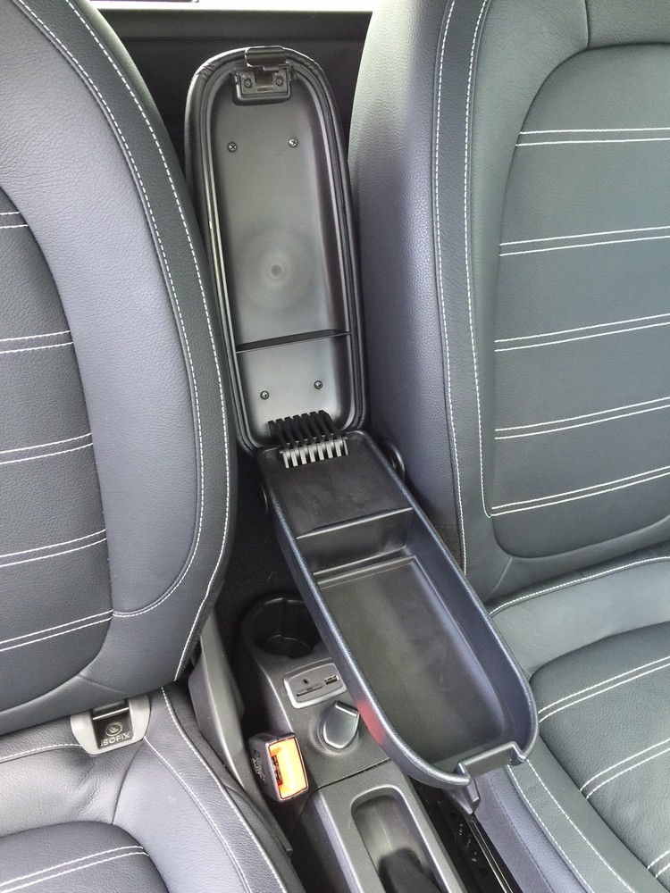 Armrest Leather Smart Fortwo Forfour 453 Since 2014 with Storage Shelf+Foldable