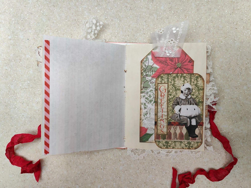 Candy Cane Christmas Card Journal 🎄 Handmade