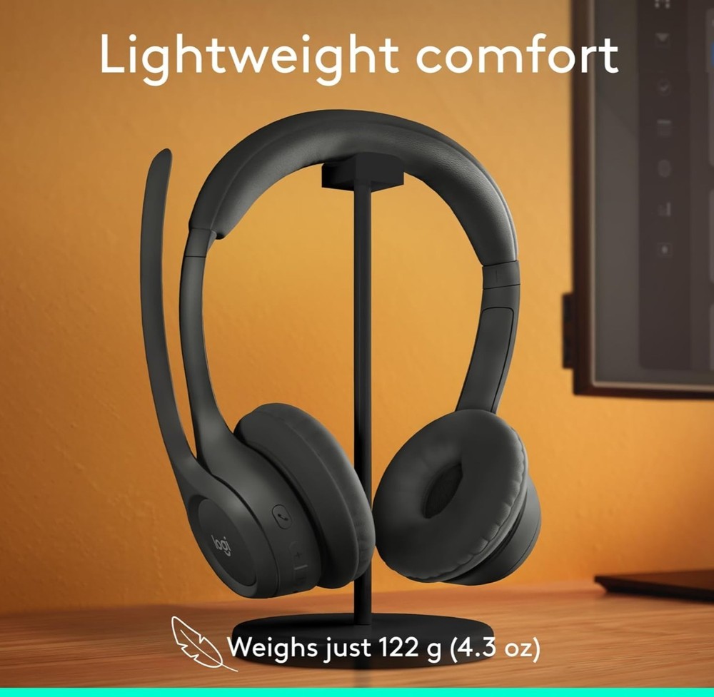 Logitech Zone 301 Wireless Bluetooth Headset 981-001468 Noise Cancel Mic NIB