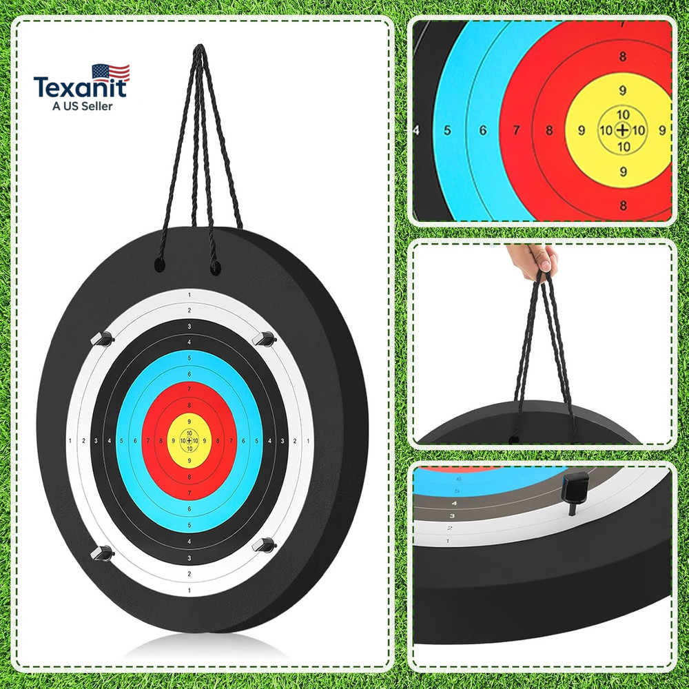 1 Pcs Foam Archery Target for Backyard, High-Density round Archery Bow Target wi