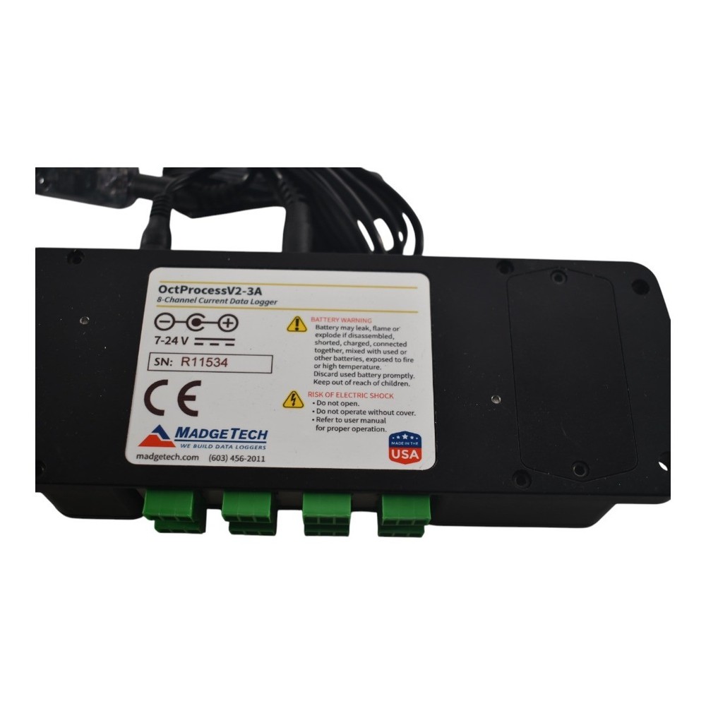 MadgeTech OctProcessV2 (8-Chnl V) + IFC200 USB Cable + Data logger software USB