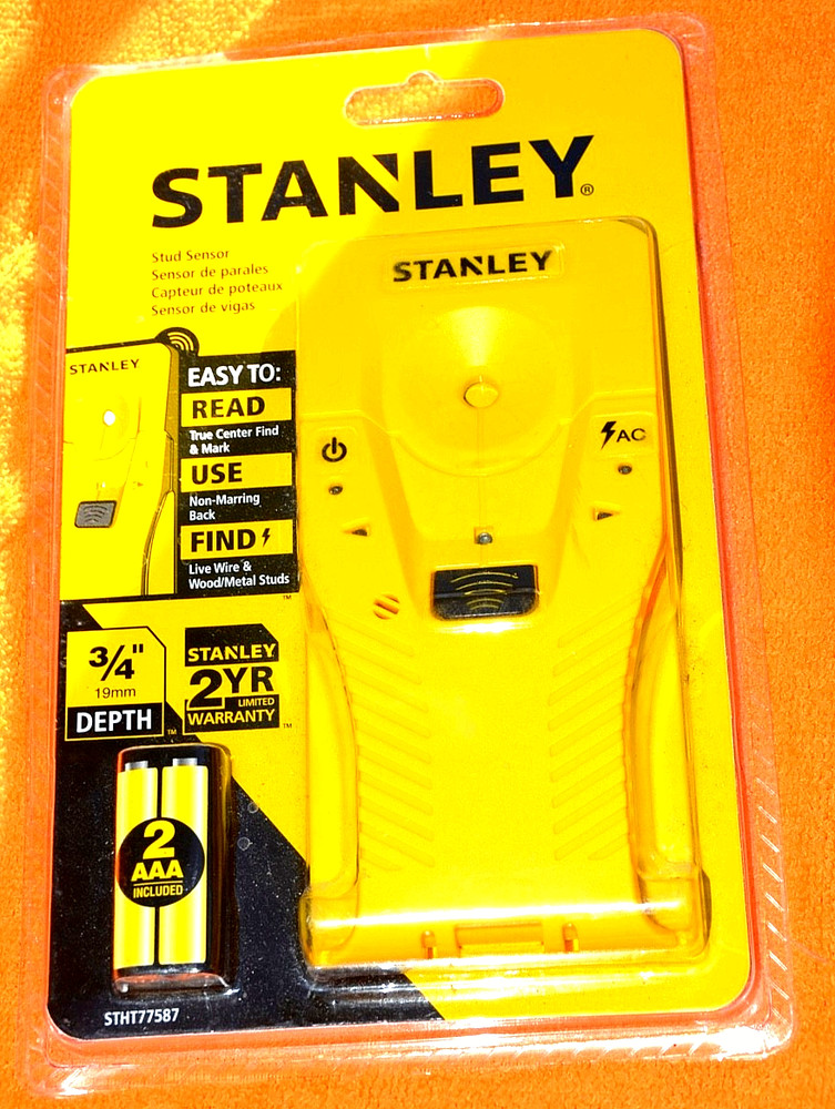 Stanley STHT77587 3/4” Depth Stud Sensor Yellow/Black Sealed STHT77587