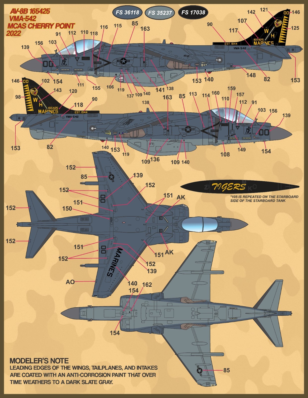 1/48 Furball AV-8B Harrier USMC Jump Jets Part II Decals