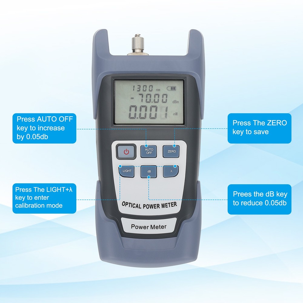 Fiber Optic Cable Tester, Visual Fault Locator Optical Power Meter