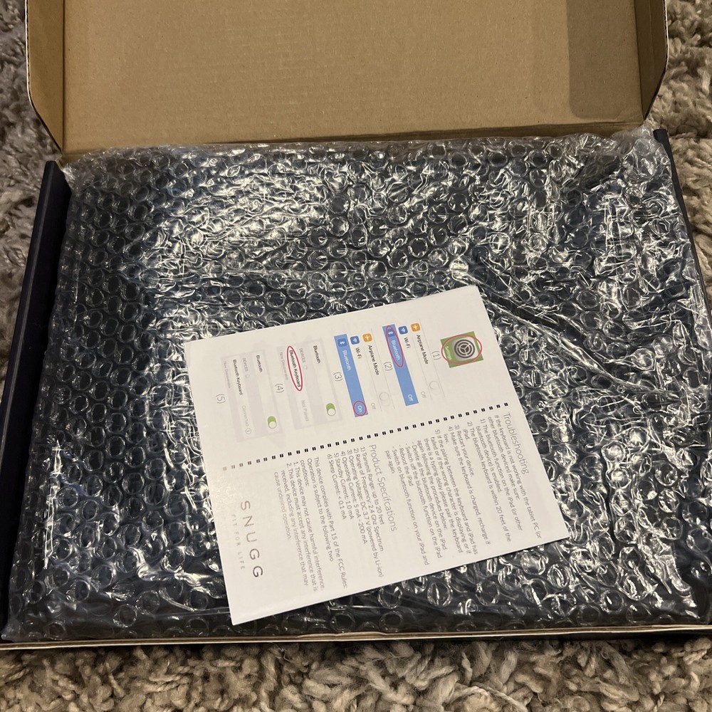 SNUGG iPad Keyboard Pro 11 Wireless Bluetooth Keyboard Case Cover