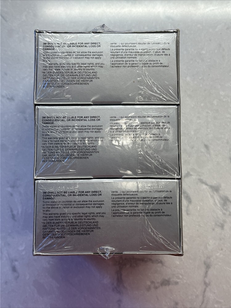 3M High Density DS, HD Diskettes 3.5” NEW SEALED 3 PACK