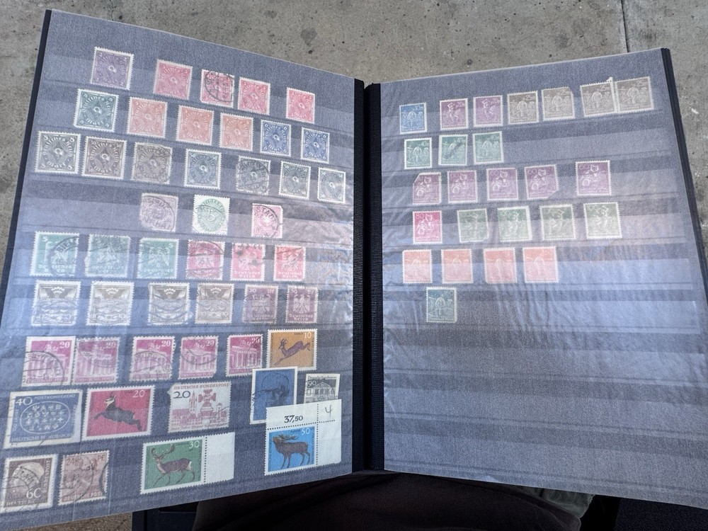 32 Page Great Condition Stockbook Glassine Interleaf Chock Full Of Stamps