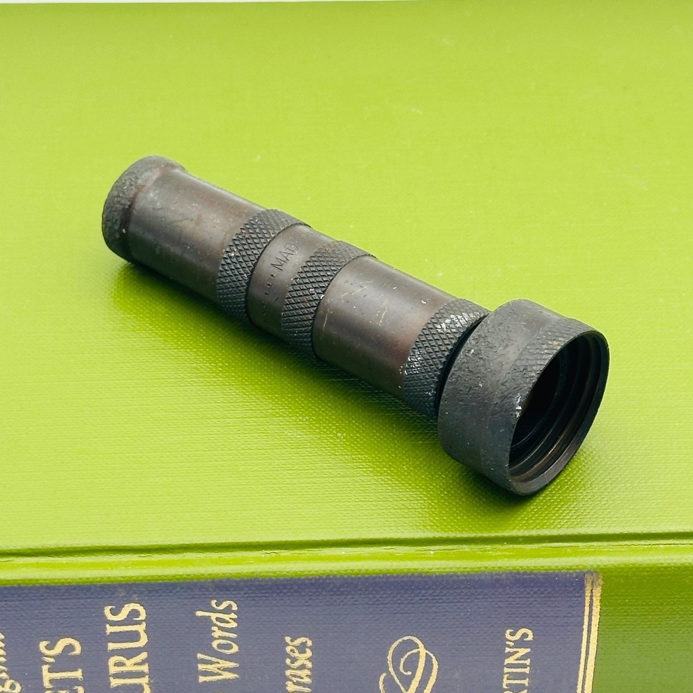 Nelson Vintage Solid Brass Adjustable Garden Hose Nozzle Made in USA