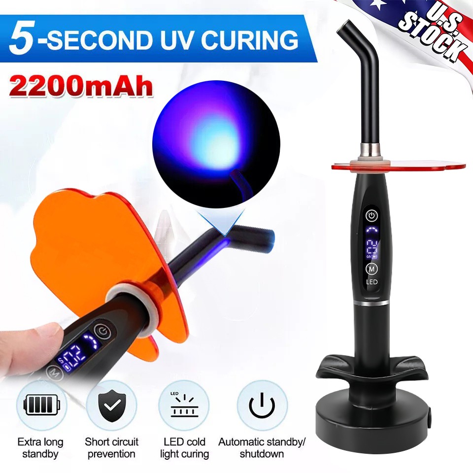 Wireless LED Curing Light Lamp 2000mw Resin Cure Light Machine 5W Dental