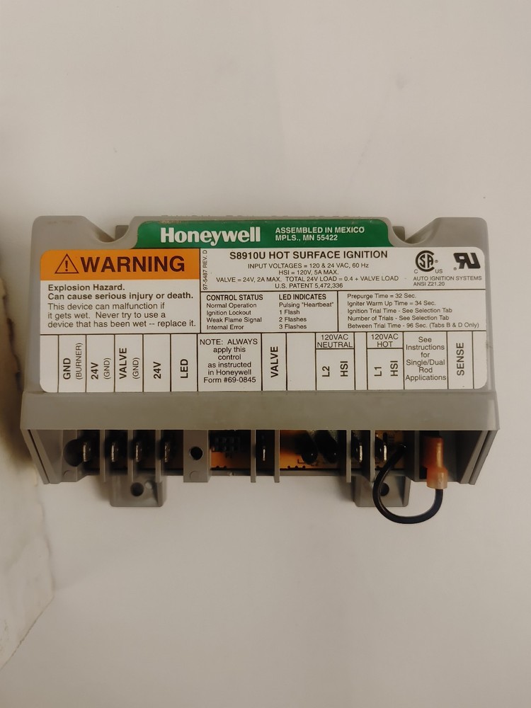 Honeywell #S8910U1000 Hot Surface Ignition Module Unused-Worn Box