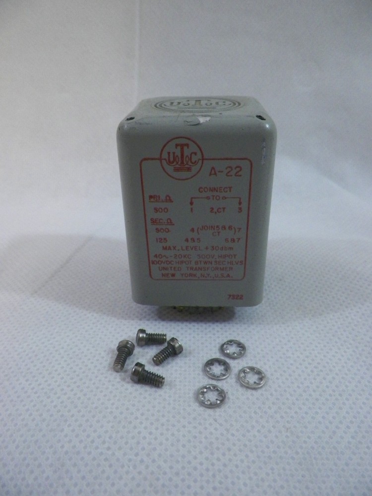 United UTC A-22 Audio Input Transformer A22