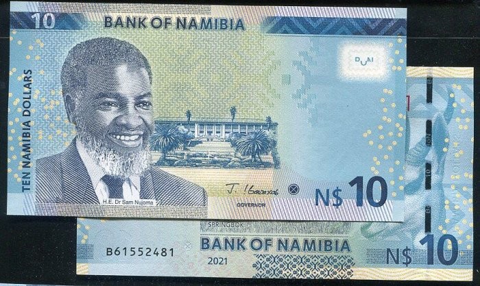 NAMIBIA  P16   10-Dollars , 2021 ,UNC