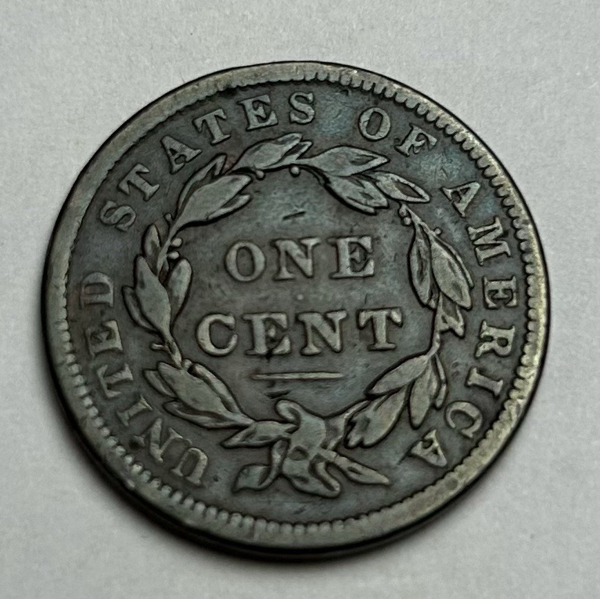 1838 LARGE CENT CORONET HEAD FINE