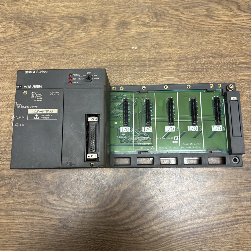 Mitsubishgi,A1SJHCPU,Melsec CPU w/5 Slot Rack