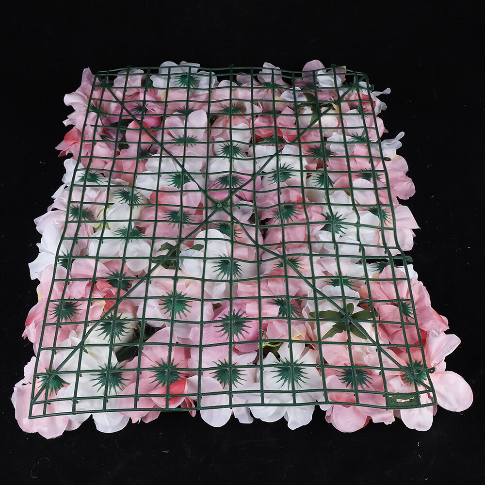 12PCS Artificial Flower Wall Panels Rose Hydrangea Backdrop Panel Wedding Decor