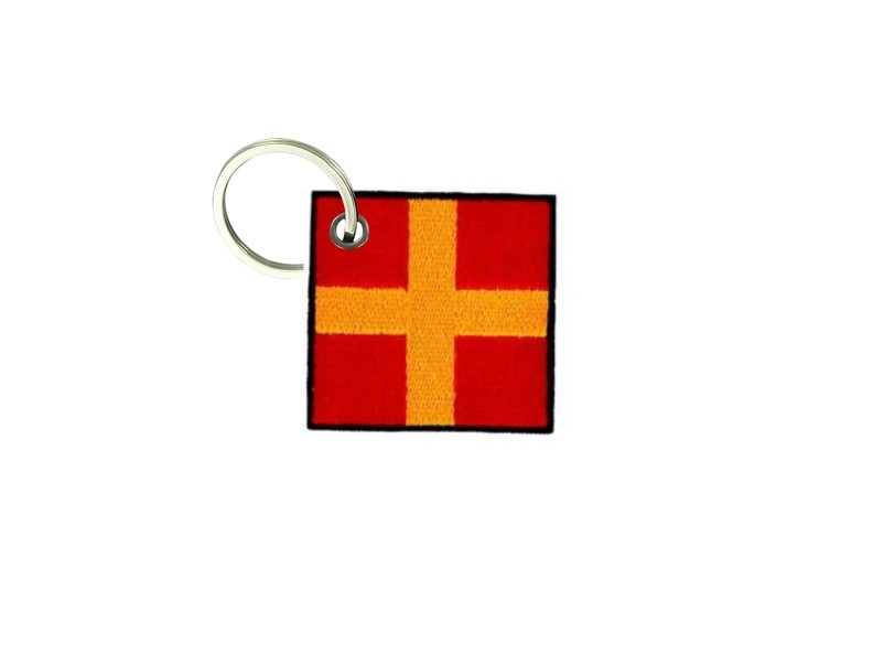 Embroidered keychain patch patch flag international nautical code R ROMEO