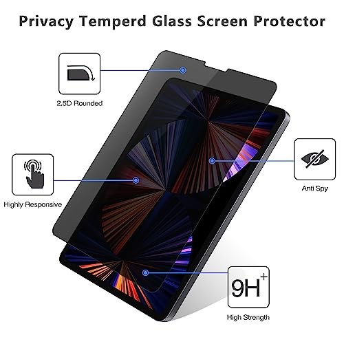 Privacy Screen Protector for iPad 9th 8th 7th Generation (10.2 Inch, hyaline