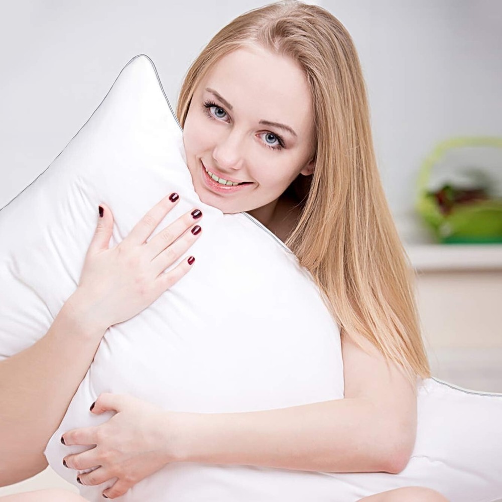 Bed Pillows Microfiber Standard Size Cooling Set of 2 Soft Support Sleep
